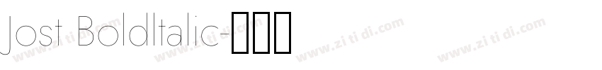 Jost Boldltalic字体转换
